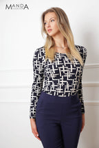 AWCTA Women’s Patterned Slim Fit Top