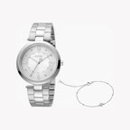 Esprit Women's Silver Stainless Steel Watch, Silver Dial | Es1l196m0035
