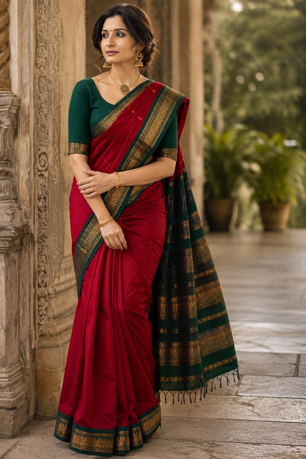 AWCTA Kalyani Cotton Sarees with Zari Border | Traditional Indian Cotton Sarees