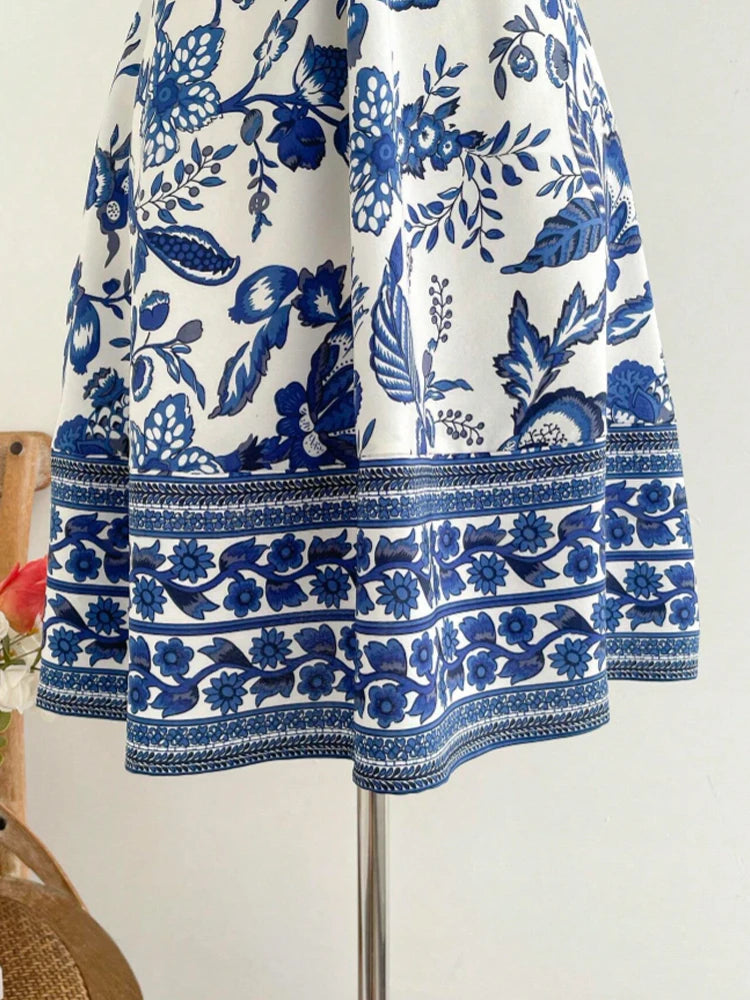 Women's Elegant Halter Neck Dress – Floral Print, Summer Style