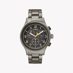 Timex Men's Gray Stainless Steel Watch, Black Dial | Tw2r47700