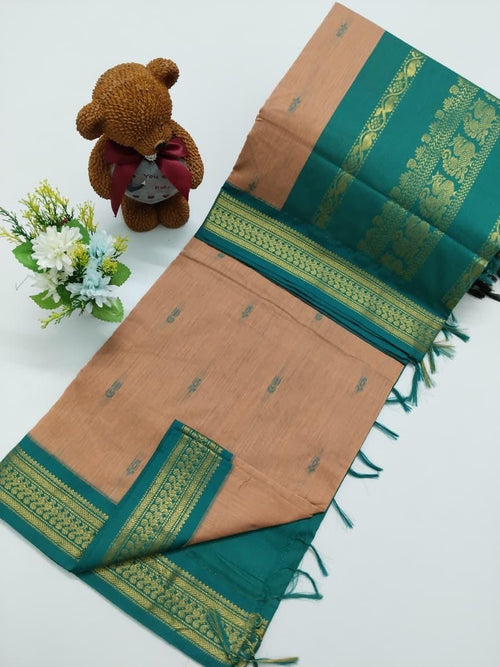 AWCTA Kalyani Cotton Sarees with Zari Border | Traditional Indian Cotton Sarees