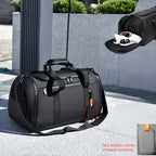 Large Nylon Travel Bag with Shoe Compartment – Black | AWCTA