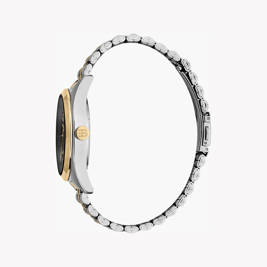 Esprit Men's Silver & Gold Stainless Steel Watch, Black Dial | Es1g250m0045