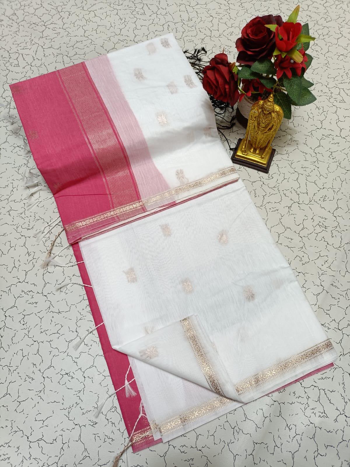 AWCTA Kalyani Cotton Sarees with Zari Border | Traditional Indian Cotton Sarees